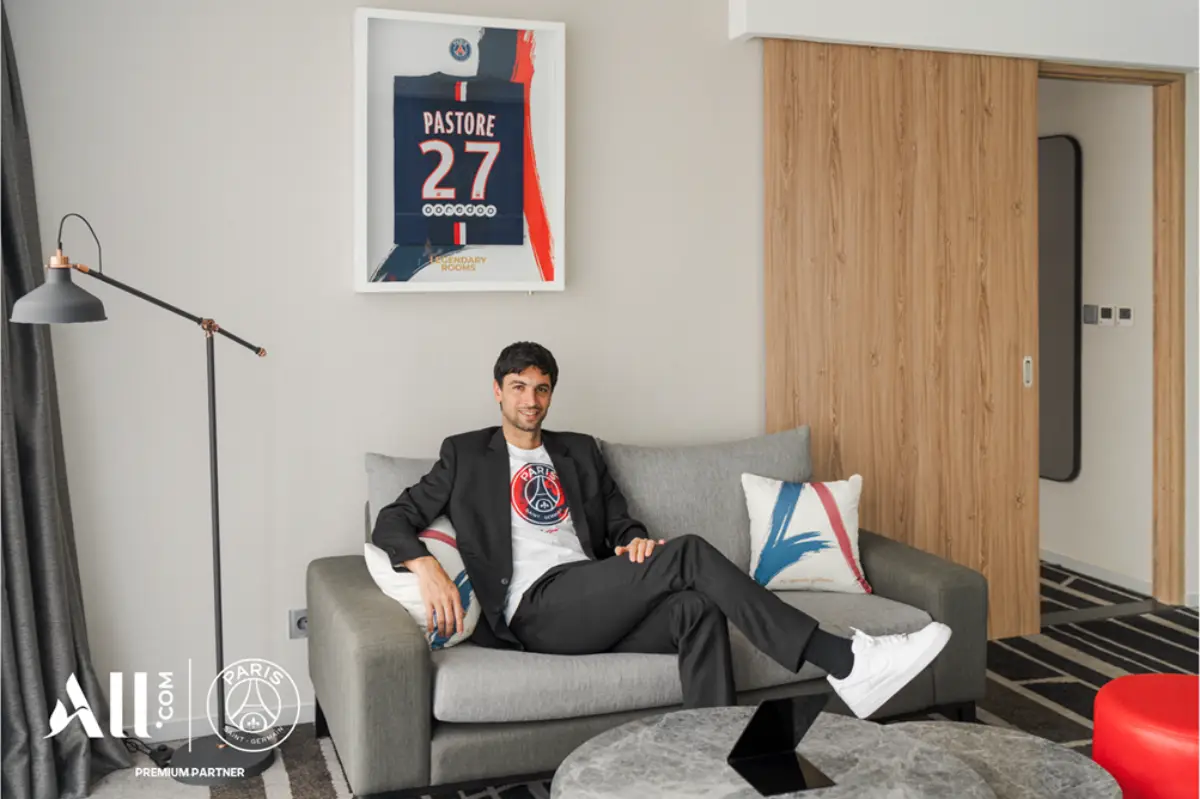 Novotel'S Legendary Rooms Inspired By Paris Saint-Germain'S Football Icons 22 Javier Pastore relaxing in his PSG-themed Legendary Room at Novotel Jakarta