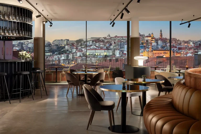 Luxury Travel 22 Elegant restaurant with panoramic views of Porto at Tivoli Kopke Porto Gaia.