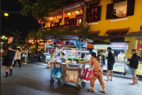 Vietnam’s Hoi An Turns On Its Magic At Night 4 2b. Push cart vendor Hoi An 2025