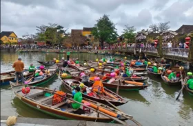 Vietnam’s Hoi An Turns On Its Magic At Night 15 6a. Sampans along the river Hoi An 2025