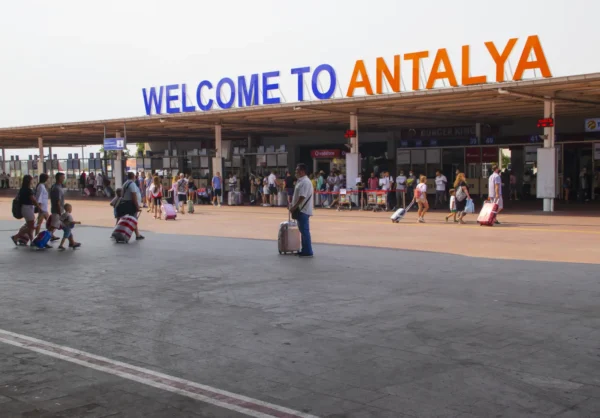 Exterior of Antalya Airport arrivals of the old terminal