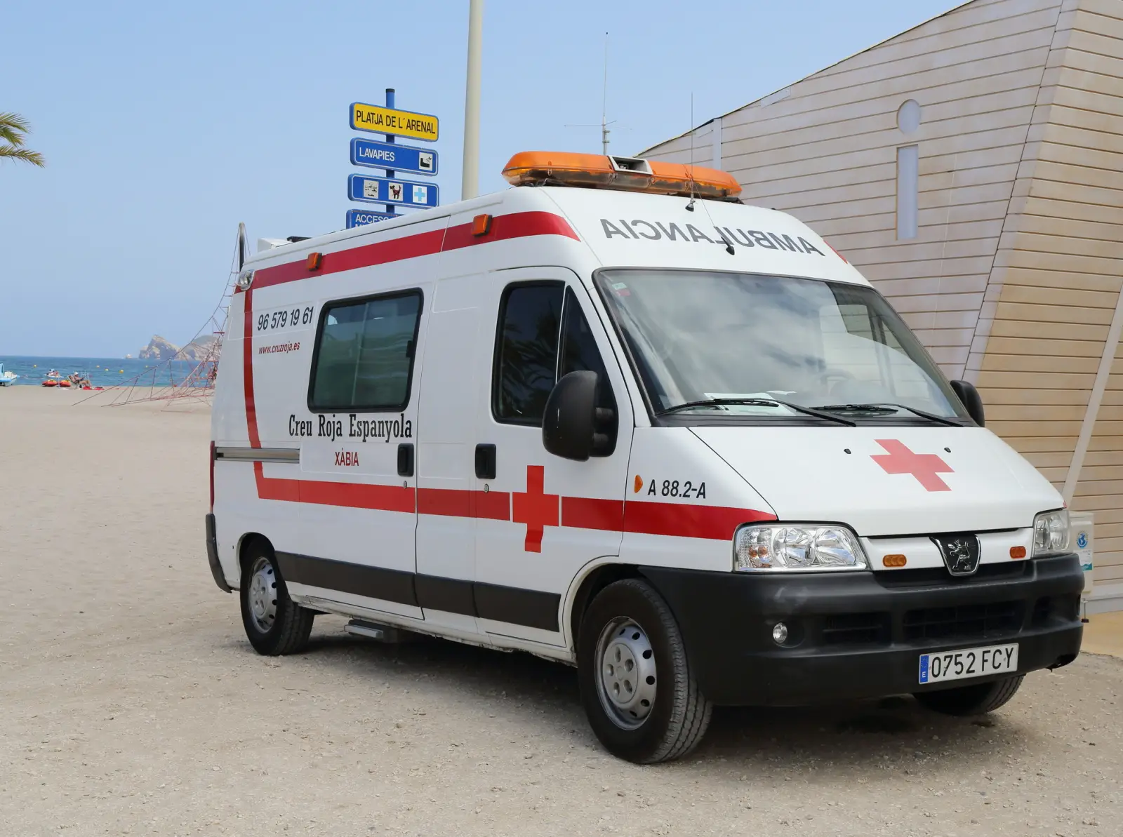 Spain’s Emergency Numbers: Know Who To Call 3 Spanish Red Cross ambulance parked on Javea beach in Spain