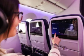 air nz Economy Inflight Entertainment screens