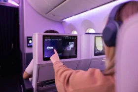 air nz Premium Economy fixed seat back