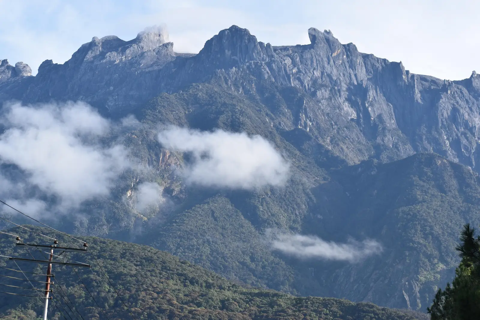 Awe-Inspiring Natural Wonders Of East Malaysia 3 Steep granite peaks of Mount Kinabalu rising above the forest canopy in Sabah