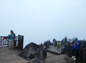 12b. Summit covered by mist