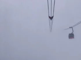 9d. Cable cars covered in mists