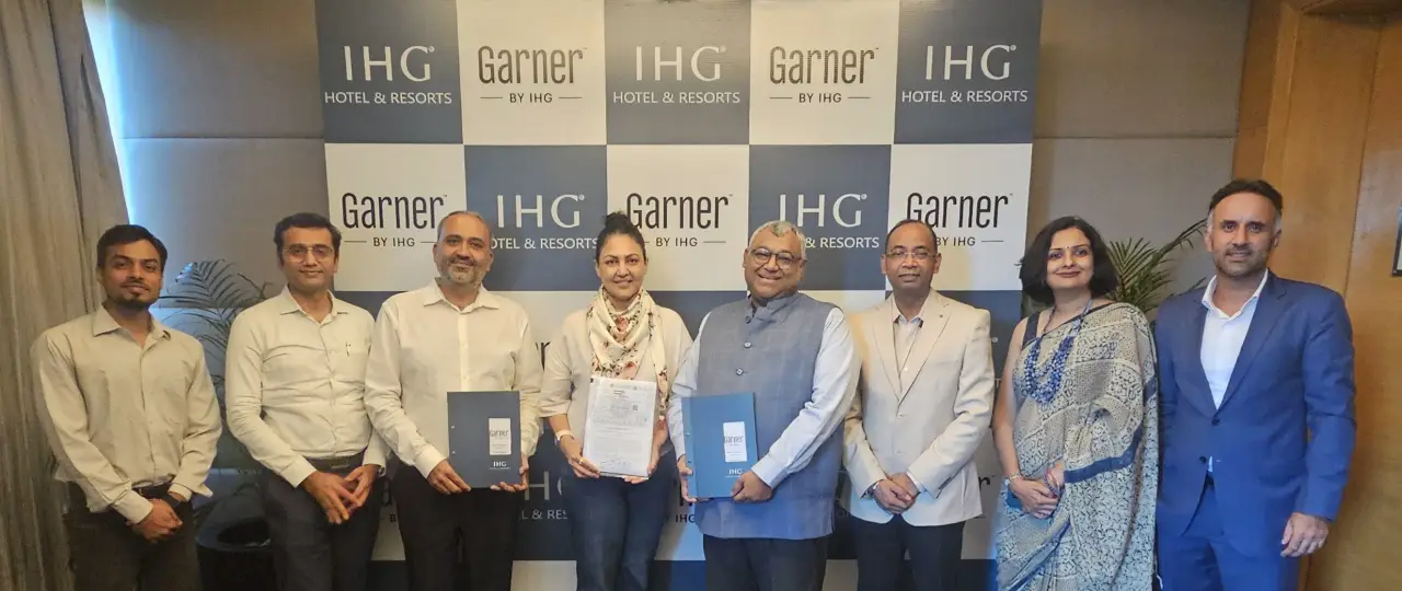 IHG Hotels & Resorts and Royal Buildspace team members at the signing ceremony for Garner Kutch in Gujarat.