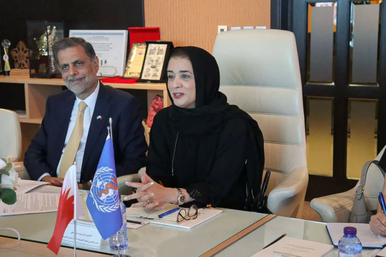 World Health Organization Regional Director Dr Hanan Balkhy meeting Bahraini health officials during her visit to Manama.