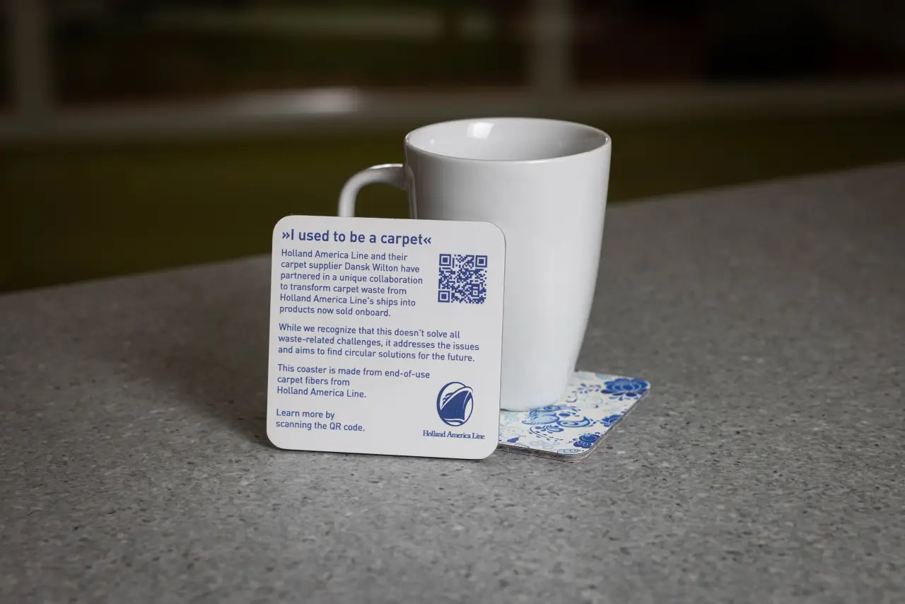 Holland America Line Offers Recycled Carpet Coasters