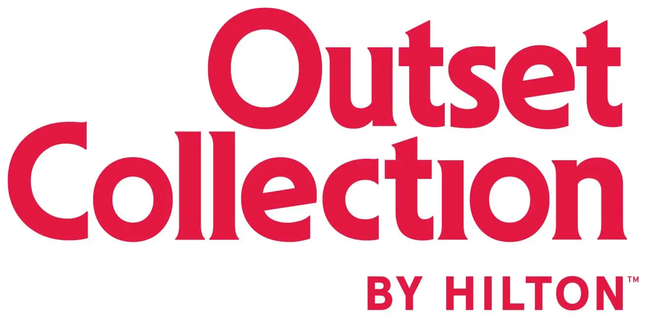 Hilton Expands Lifestyle Portfolio With Launch Of New Brand - Outset Collection By Hilton 4 Outset Collection by Hilton logo in red, representing Hilton’s new lifestyle hotel brand.