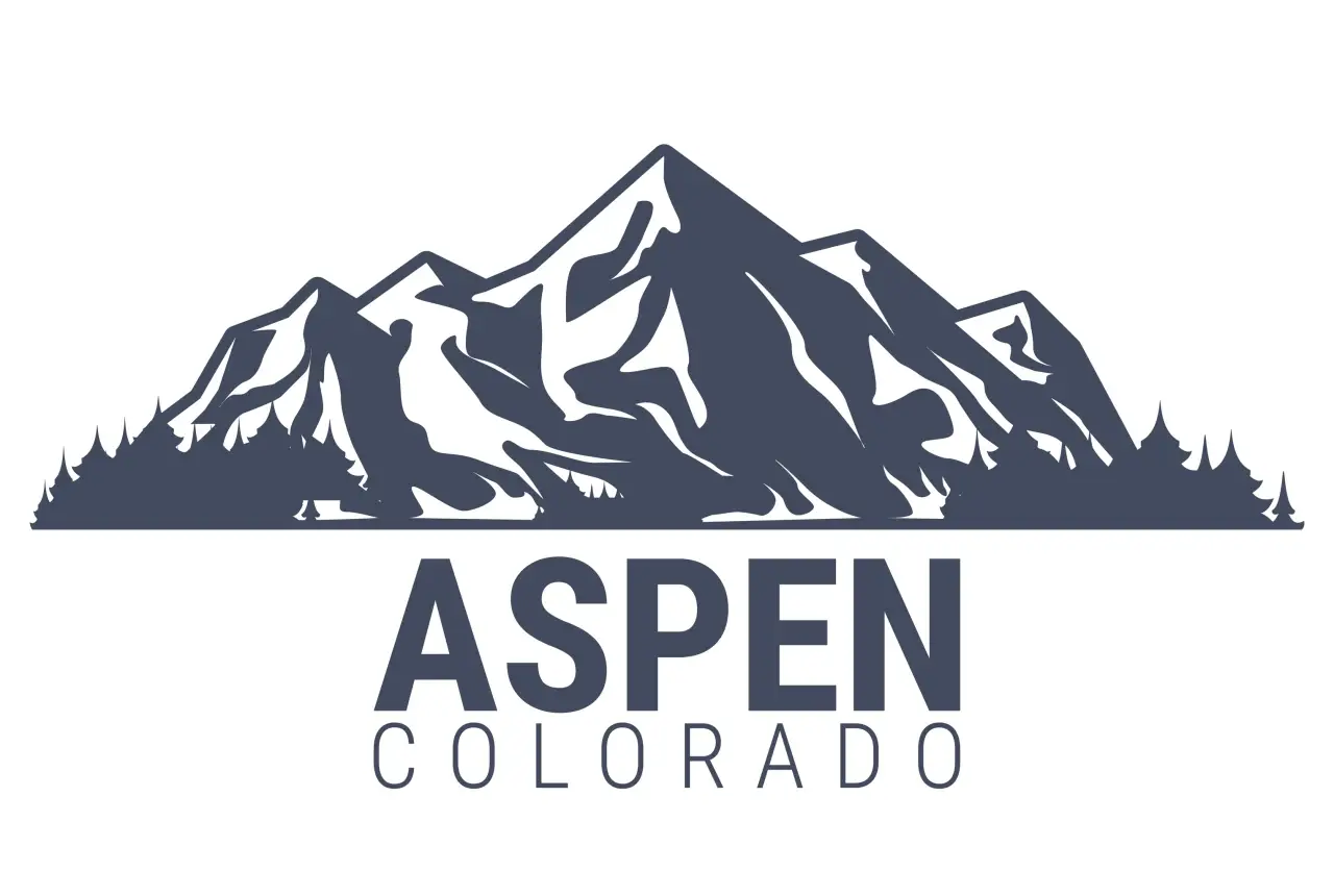 Aspen Colorado mountain logo illustration.