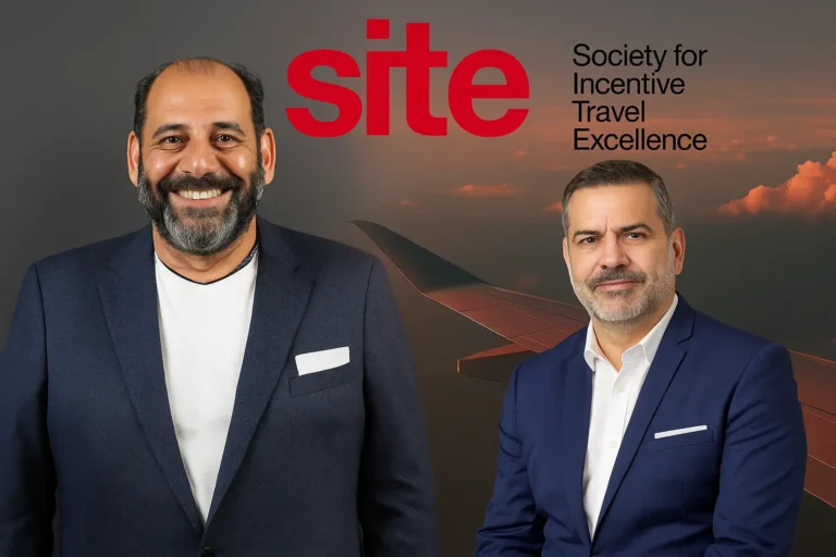 Hasan Dinç and Victor Cañizares standing side by side in a composite image with the SITE logo above them.