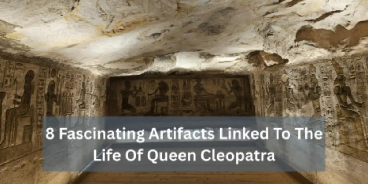 8 Fascinating Artifacts Linked To The Life Of Queen Cleopatra 2 Ancient Egyptian chamber carved with detailed wall reliefs, used as a header image for an article about artifacts linked to Queen Cleopatra.