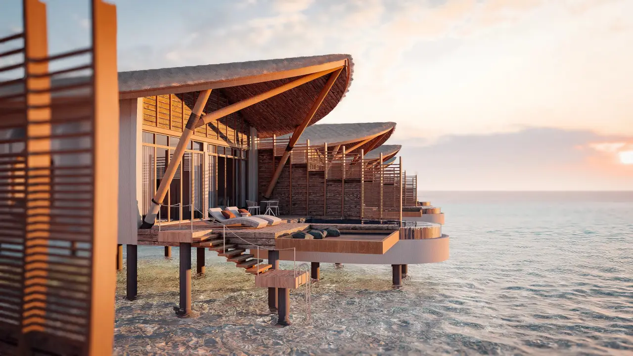 New Maldives Hotels &Amp; Resorts, 2025 &Amp; 2026 12 Luxurious overwater villa at sunset