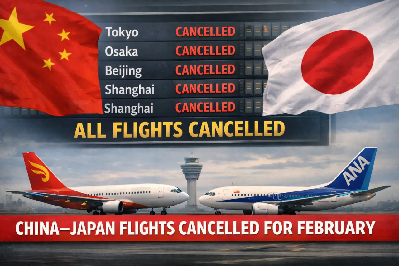All China – Japan Scheduled Flights Suspended for February