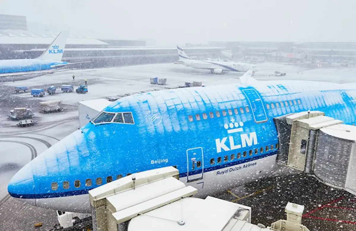Flying via Amsterdam? Snow chaos at Schiphol: nearly half of flights grounded