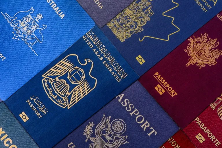 Other News 16 Collection of international passports from multiple countries arranged as a colorful background representing global travel and border control