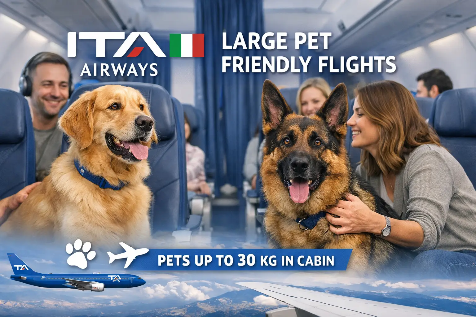 ITA Airways Launches Large Pet Friendly Flights Across Italy