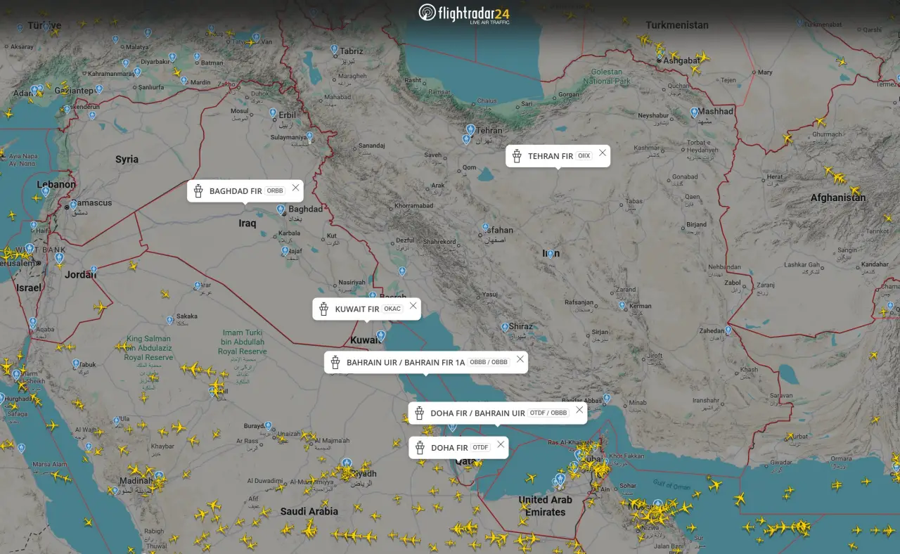 Middle East airspace shuts as US and Israel strike Iran