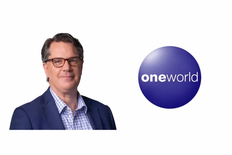 Ole Orvér portrait beside oneworld alliance logo on a clean white background.