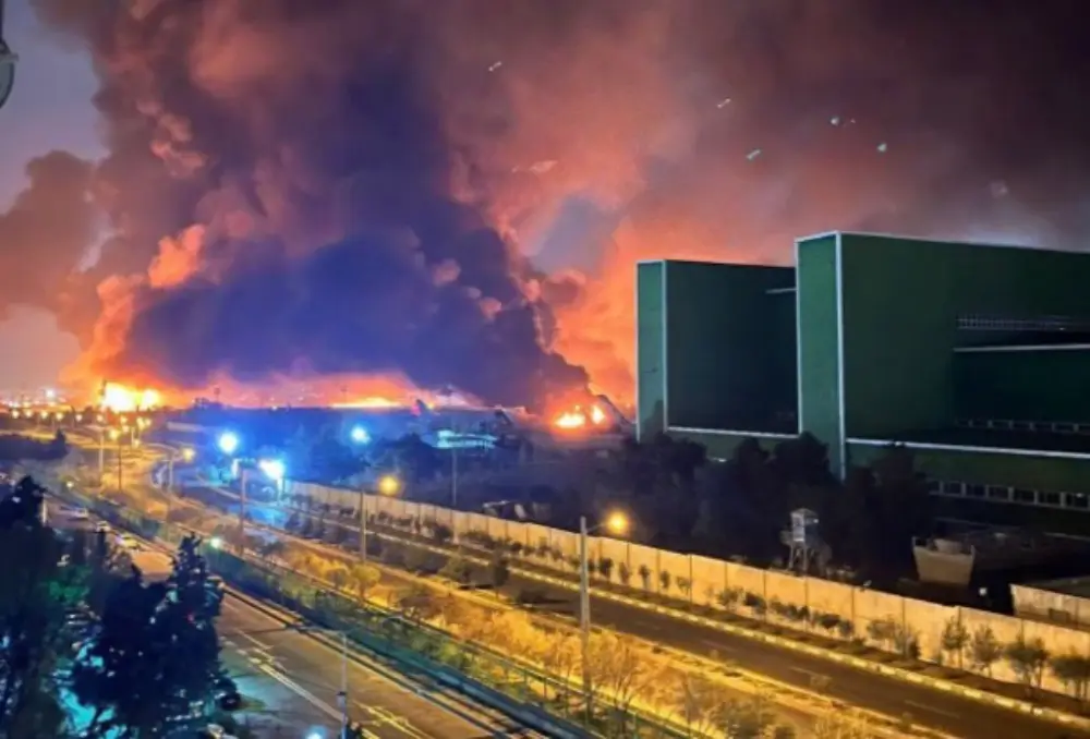 Mehrabad Airport in Flames