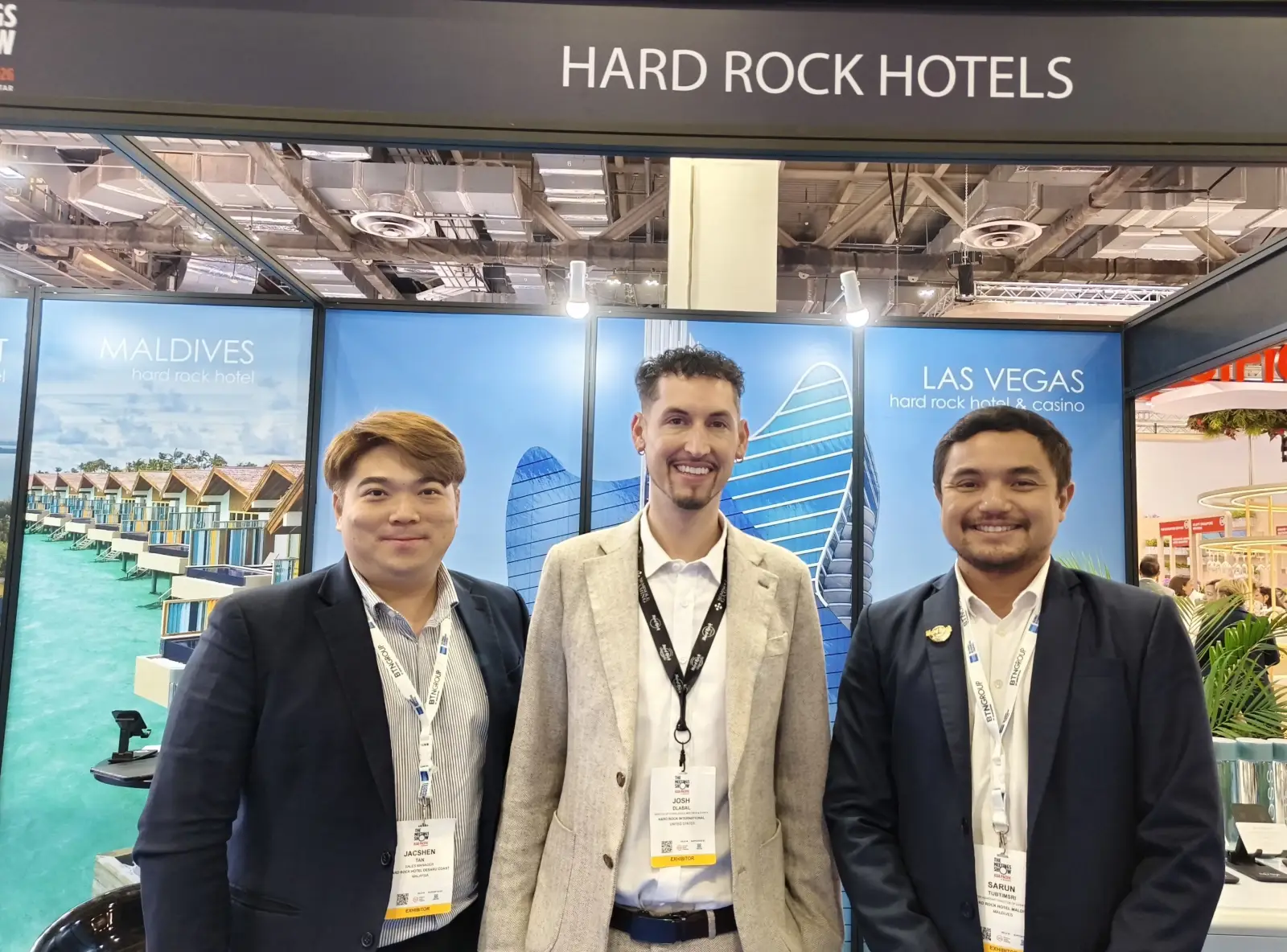 Asia Pacific’s Mice Sector Defies Global Headwinds With Strong Growth At The Meetings Show Asia Pacific 2026 10 Three men at Hard Rock Hotels booth