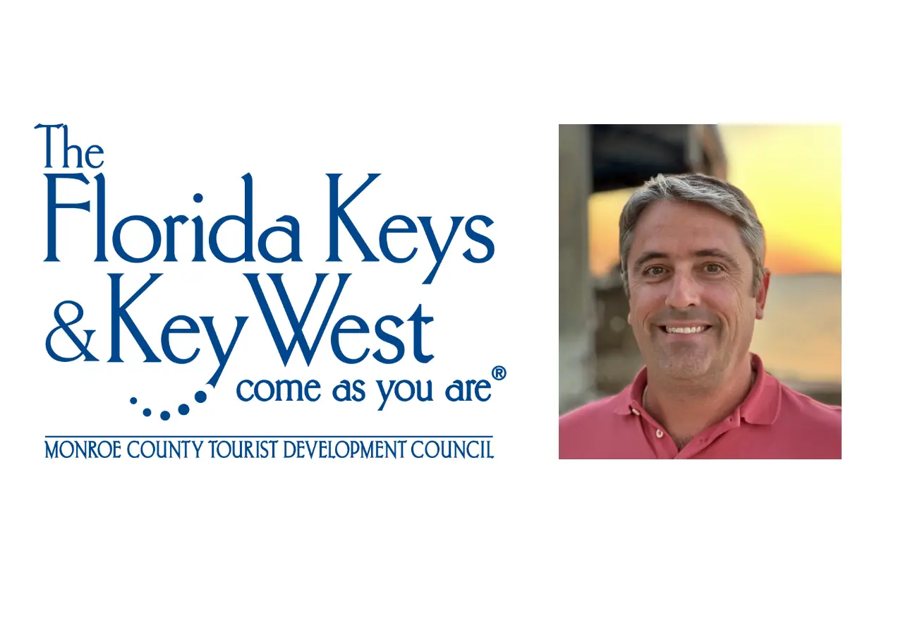 Visit Florida Keys logo and headshot of David Burke