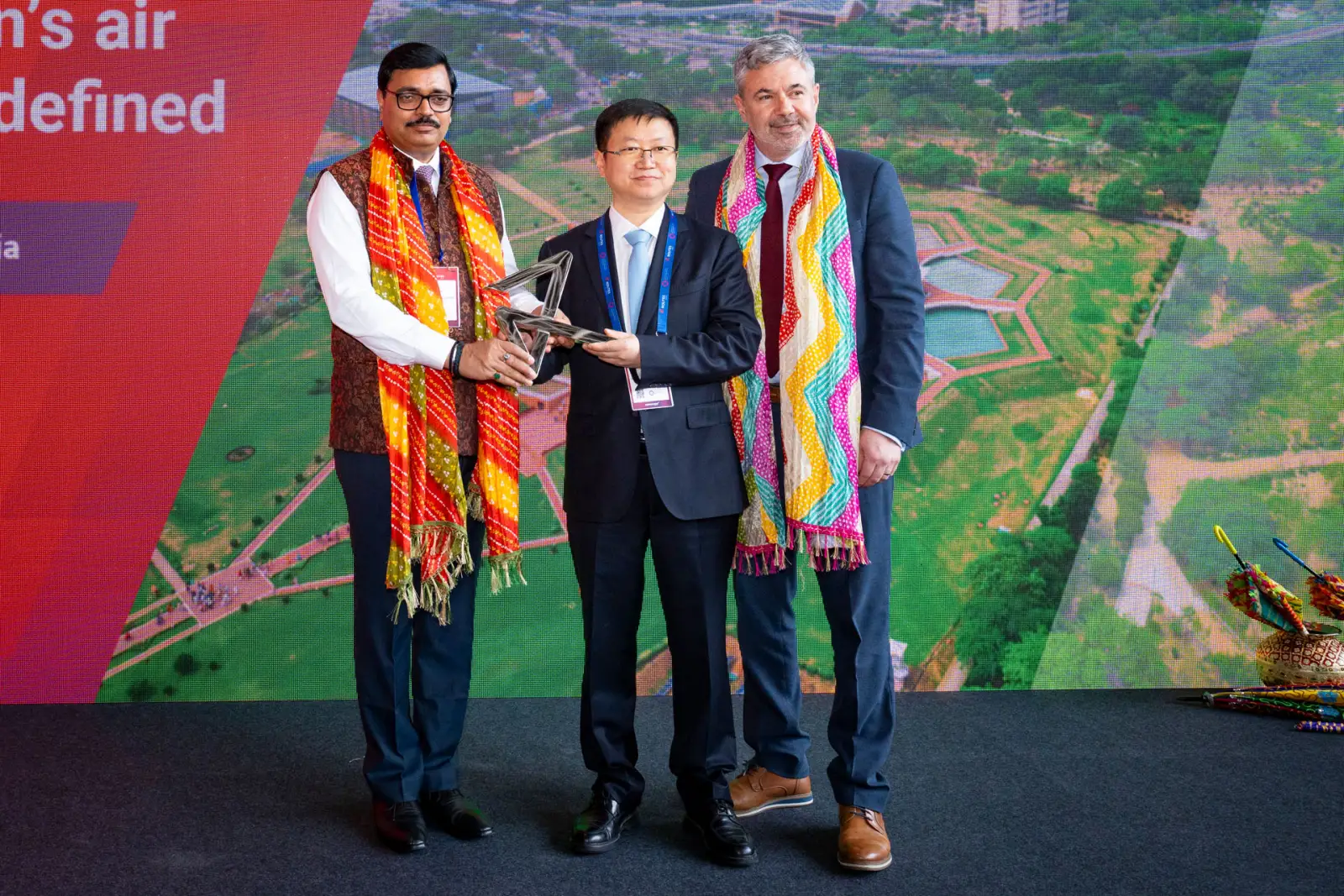 Routes Asia 2027 handover ceremony with Airports Authority of India representatives