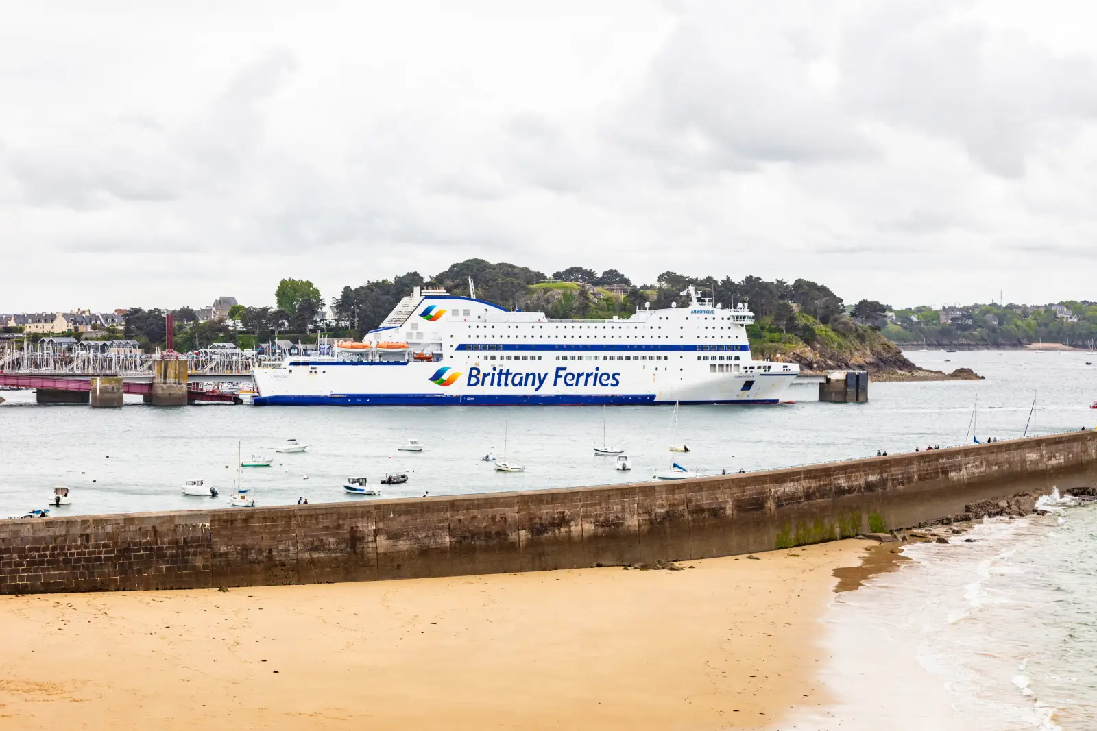 Brittany Ferries ship Armorique docked at Saint-Malo port