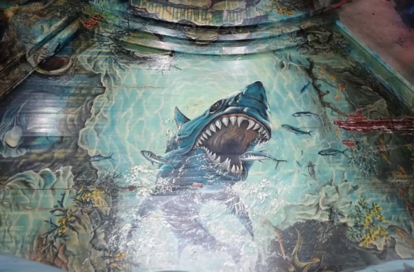 The Weird, Wild And Wonderful Crazy House In Da Lat, Vietnam 12 4b. 3D Shark on floor