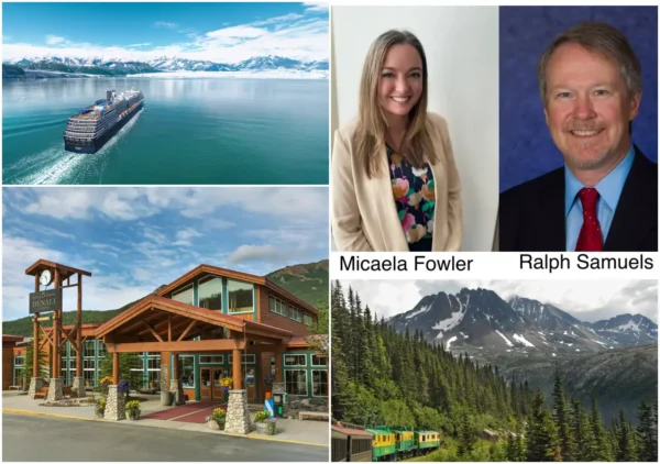 Micaela Fowler and Ralph Samuels, Holland America and Princess Alaska government affairs leadership