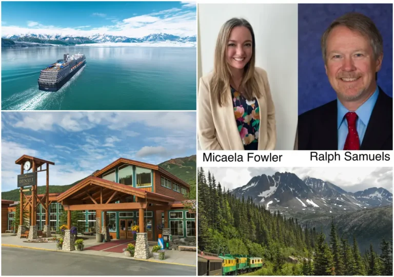 Cruise Travel 35 Micaela Fowler and Ralph Samuels, Holland America and Princess Alaska government affairs leadership