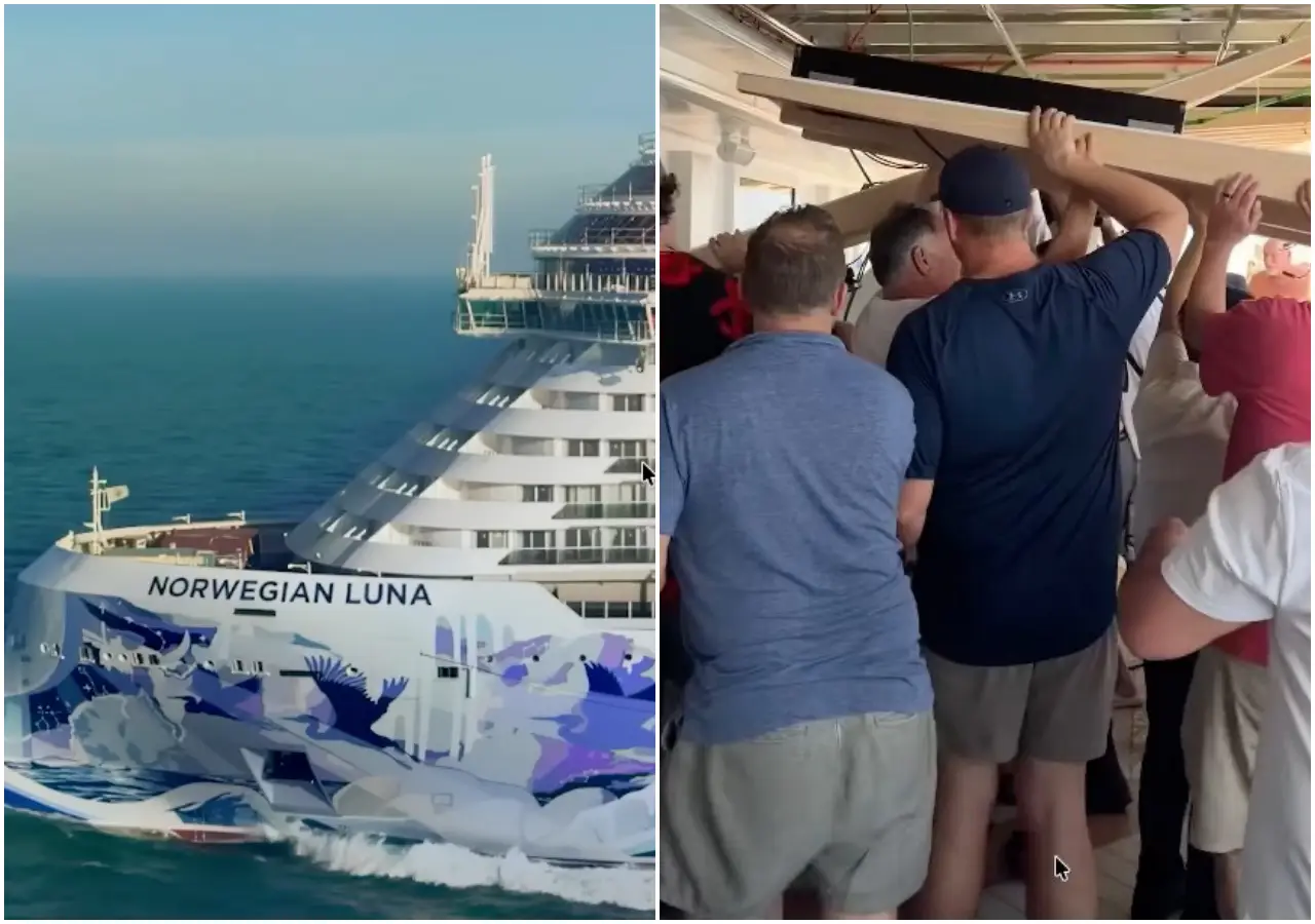 Norwegian Luna ceiling panel falls, injuring several passengers