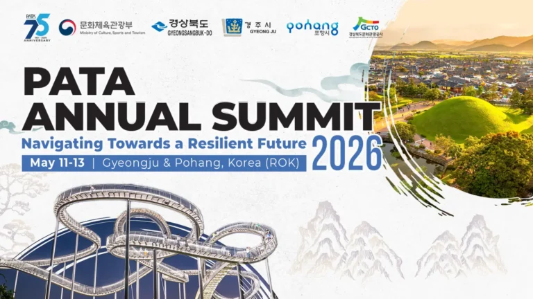 PATA Annual Summit 2026 promotional banner for Gyeongju and Pohang, South Korea
