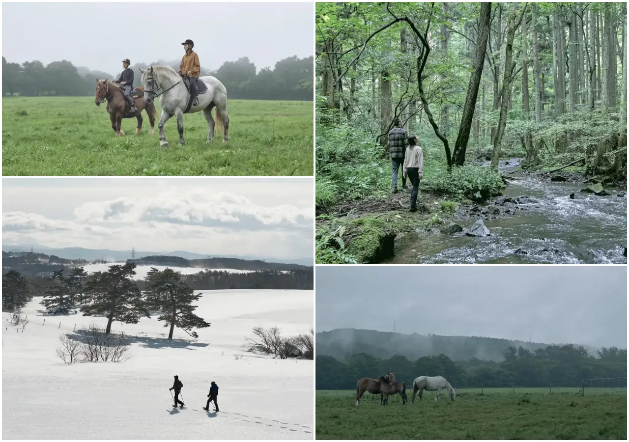 New Boutique Nature Retreat In Japan – Azuma Farm Koiwai - Focuses On Seasonal Farm Life 5 Guests enjoy horseback riding, forest walks and winter outdoor activities near Azuma Farm Koiwai in Japan’s Tohoku region