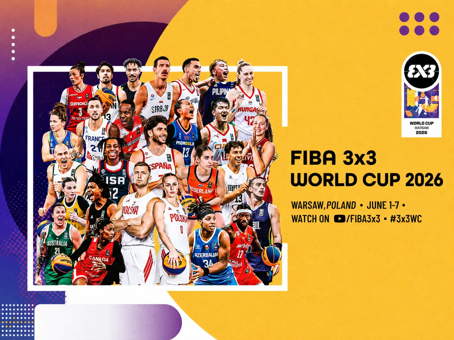 Warsaw Set to Host FIBA 3×3 World Cup 2026 as Countdown Begins