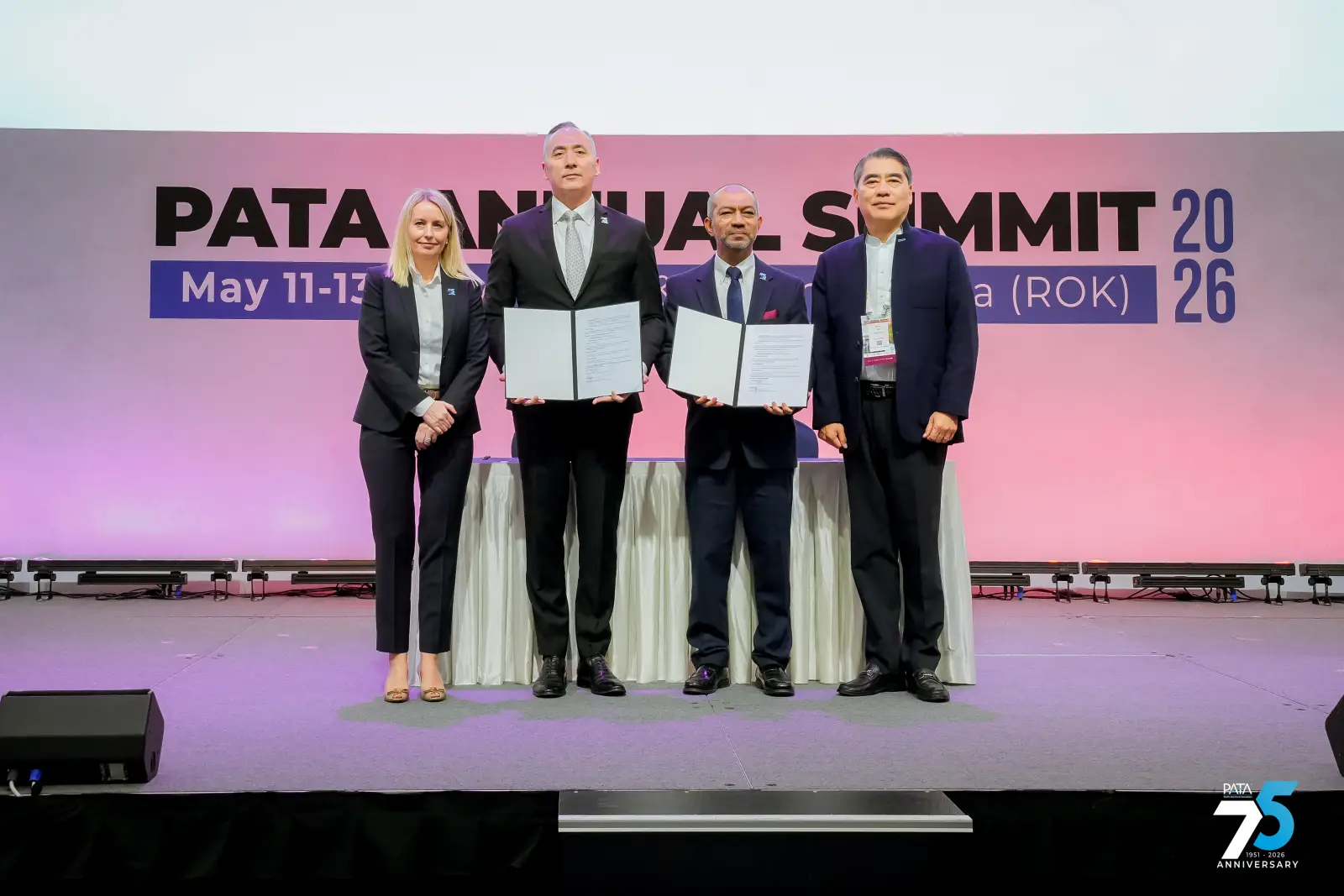 PATA and Filtrum executives sign partnership agreement during the PATA Annual Summit 2026 in Gyeongju, South Korea
