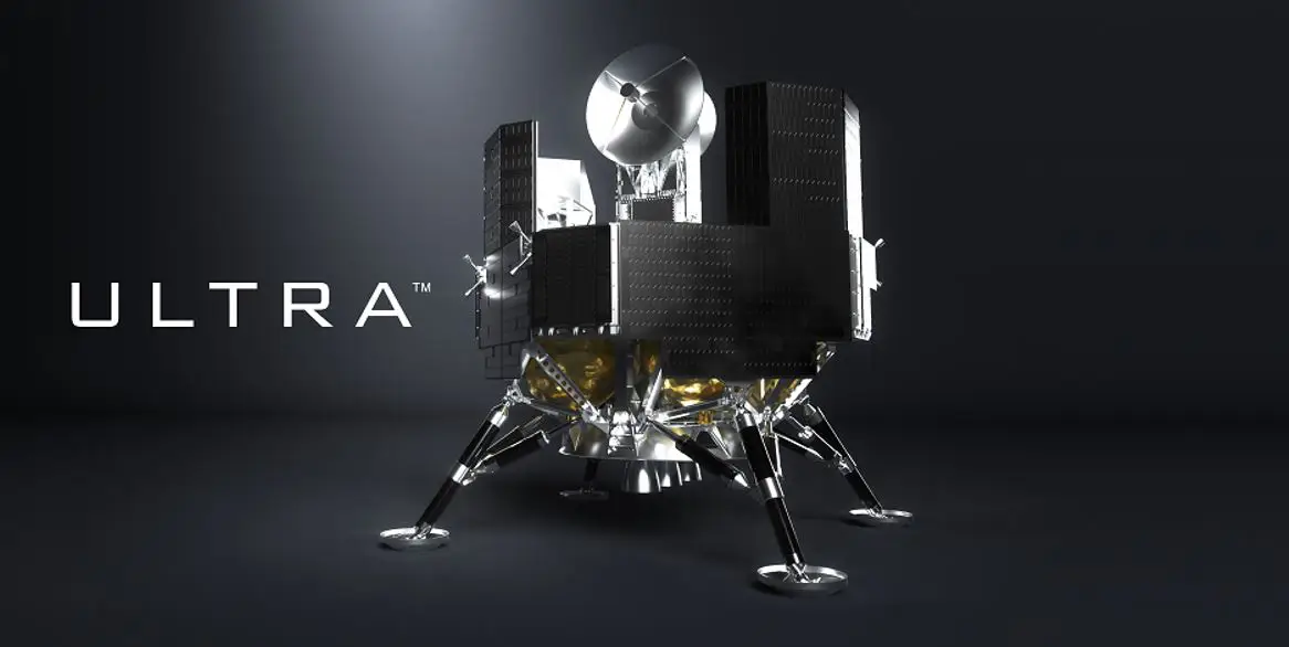 Japan Airlines Group Launches The World’s First Lunar Transport Service By An Airline 3 Ultra lunar lander spacecraft displayed in a dark studio-style environment