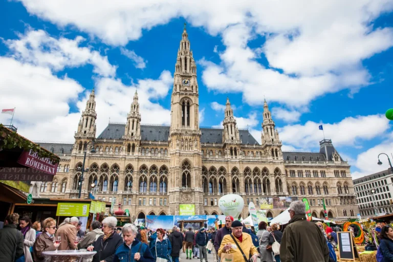 Vienna Rathausplatz city hall square