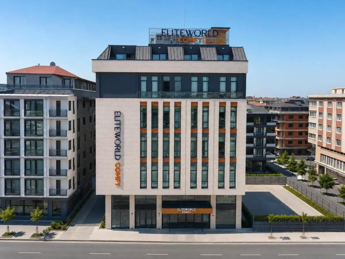 Exterior view of Elite World Comfy Istanbul Avcilar, the newly opened hotel in Istanbul's Avcilar district.