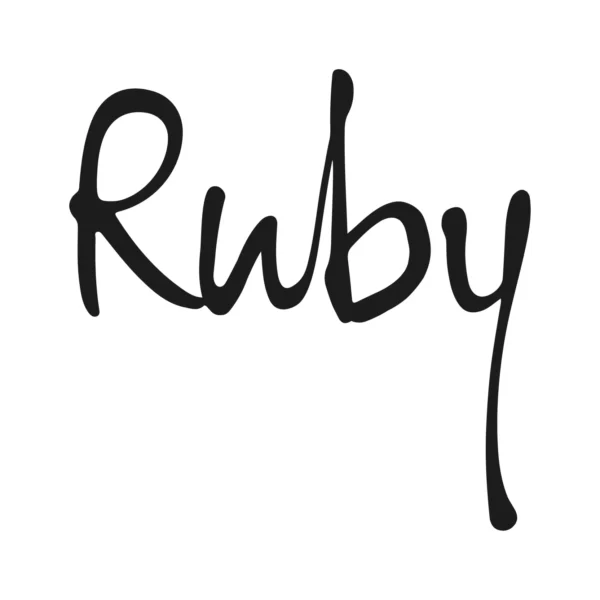 The Ruby Hotels brand logo displayed in handwritten-style black cursive lettering on a plain white background.