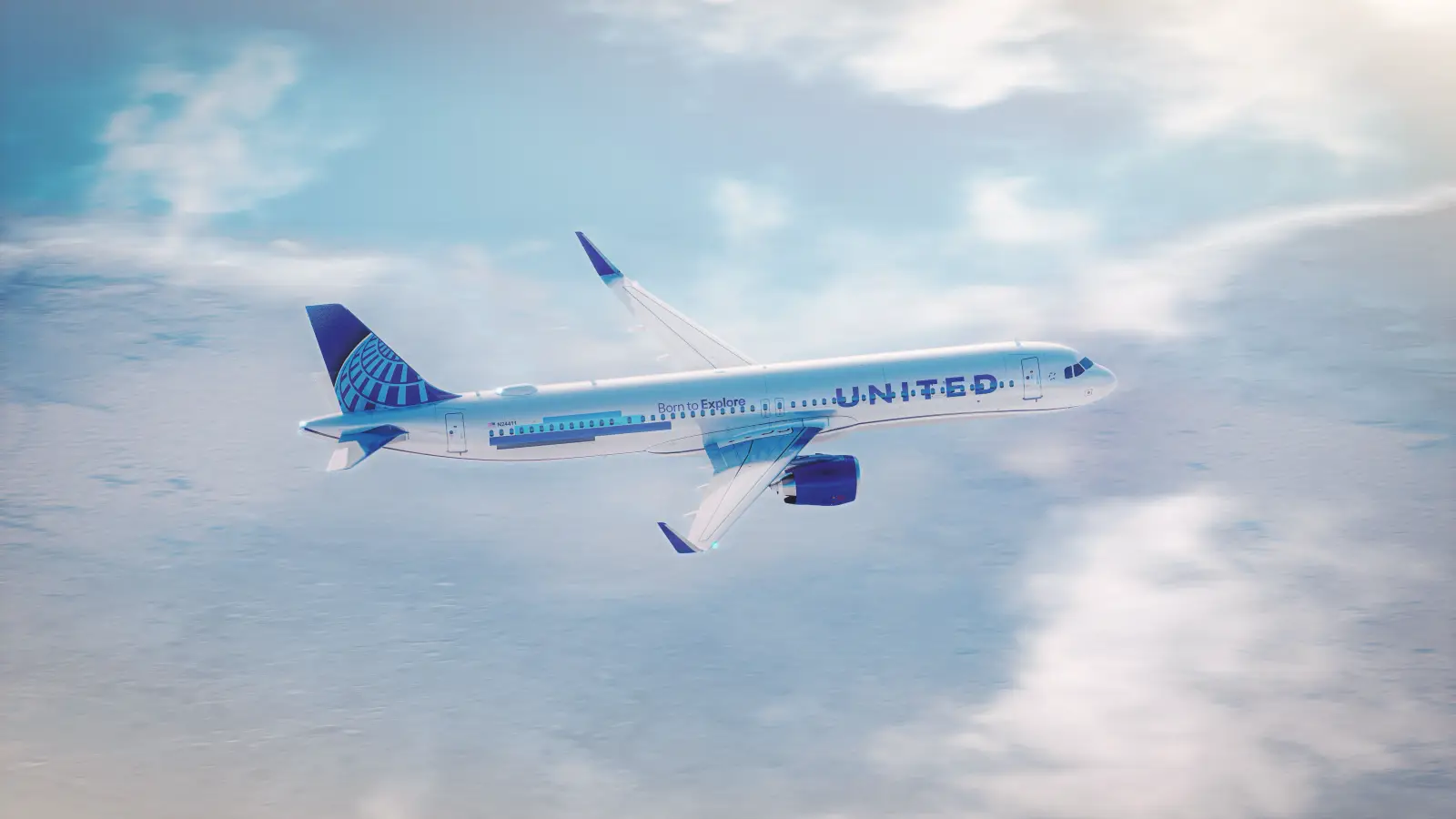 United Launches Economy Plus Class That Comes With The Middle Seat 3 United Airbus A321XLR flying above the clouds