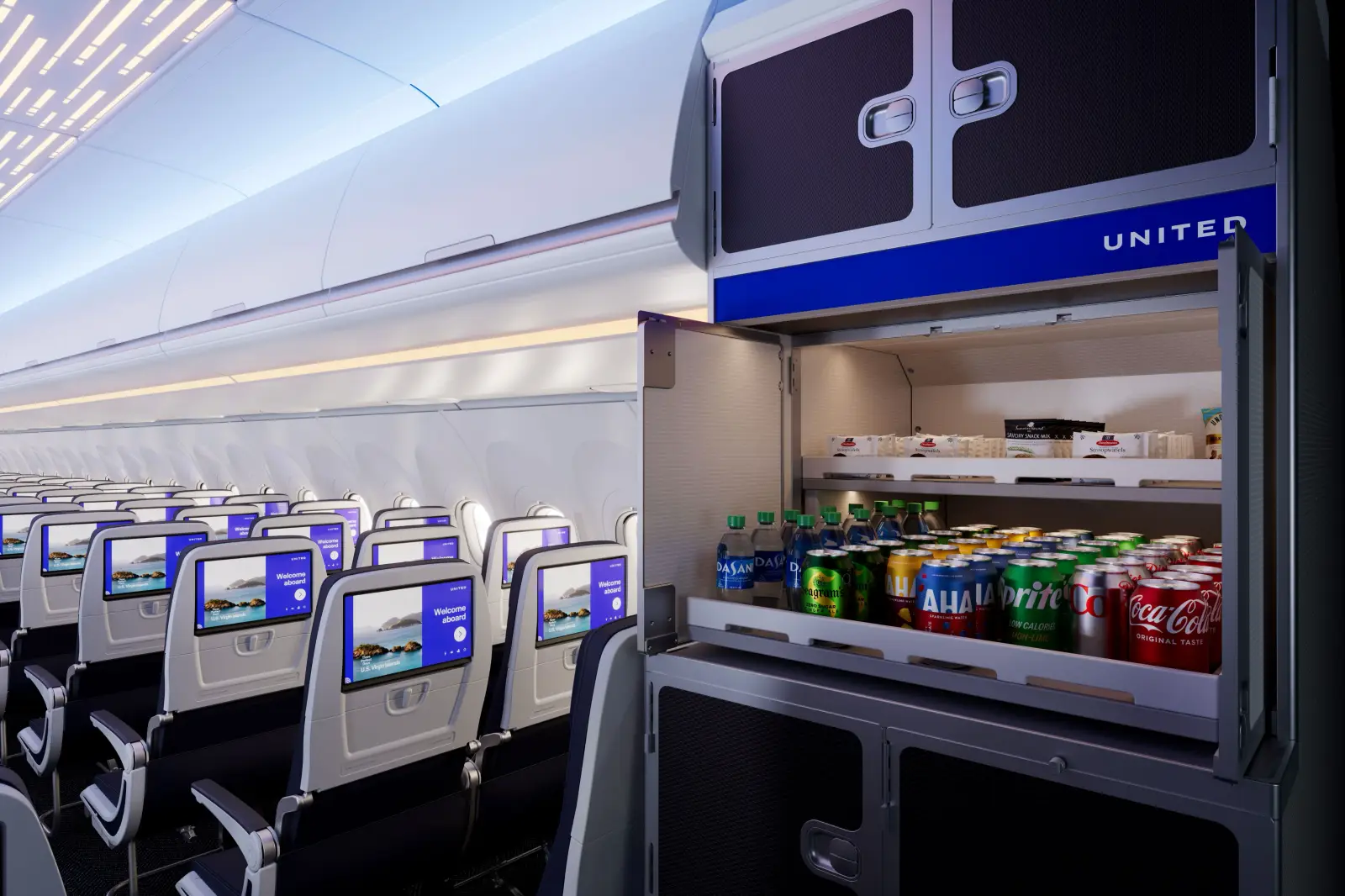 United Launches Economy Plus Class That Comes With The Middle Seat 5 4. United Airlines XLR Snack Bar