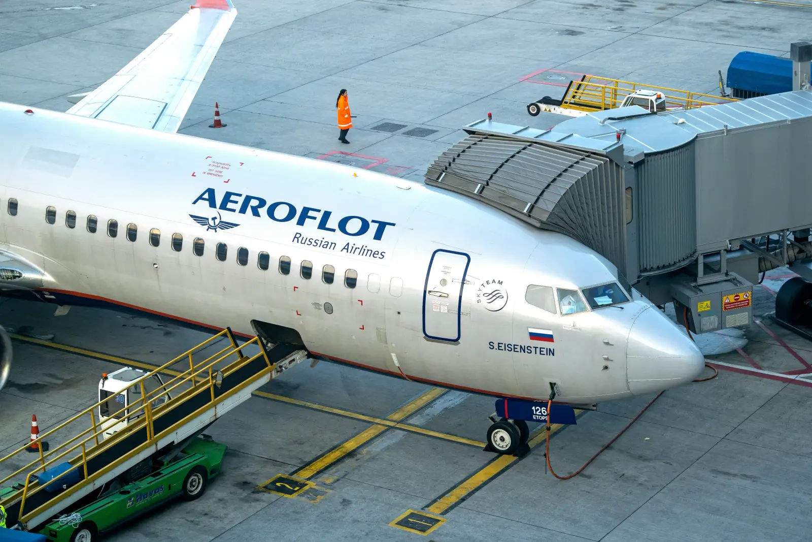 Aeroflot Adds 2 Weekly Krasnodar-Istanbul Flights, Taking Total To 9 3 An Aeroflot Russian Airlines aircraft parked at a gate at Istanbul Airport