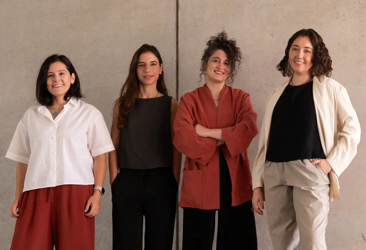 Türkiye Pavilion Selects Spolia Futures For Venice Architecture Biennale 2027 3 The four members of ba-be commons standing together against a concrete wall