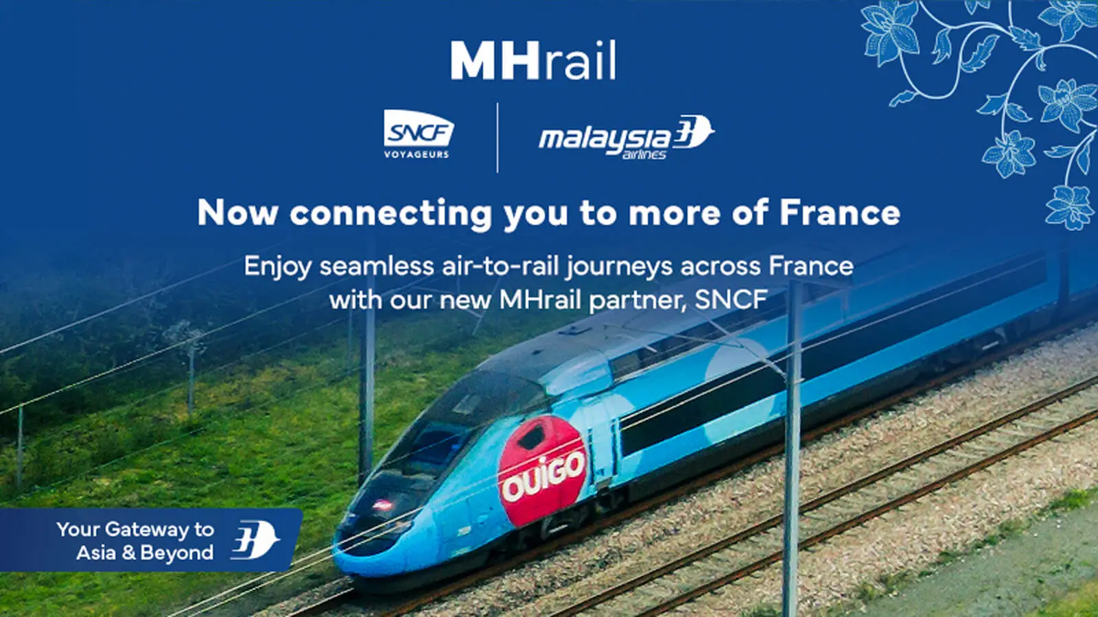 Malaysia Airlines To Enhance European Connectivity Through Sncf Voyageurs Rail Partnership 3 Malaysia Airlines and SNCF Voyageurs MHrail partnership featuring a high-speed OUIGO train in France.